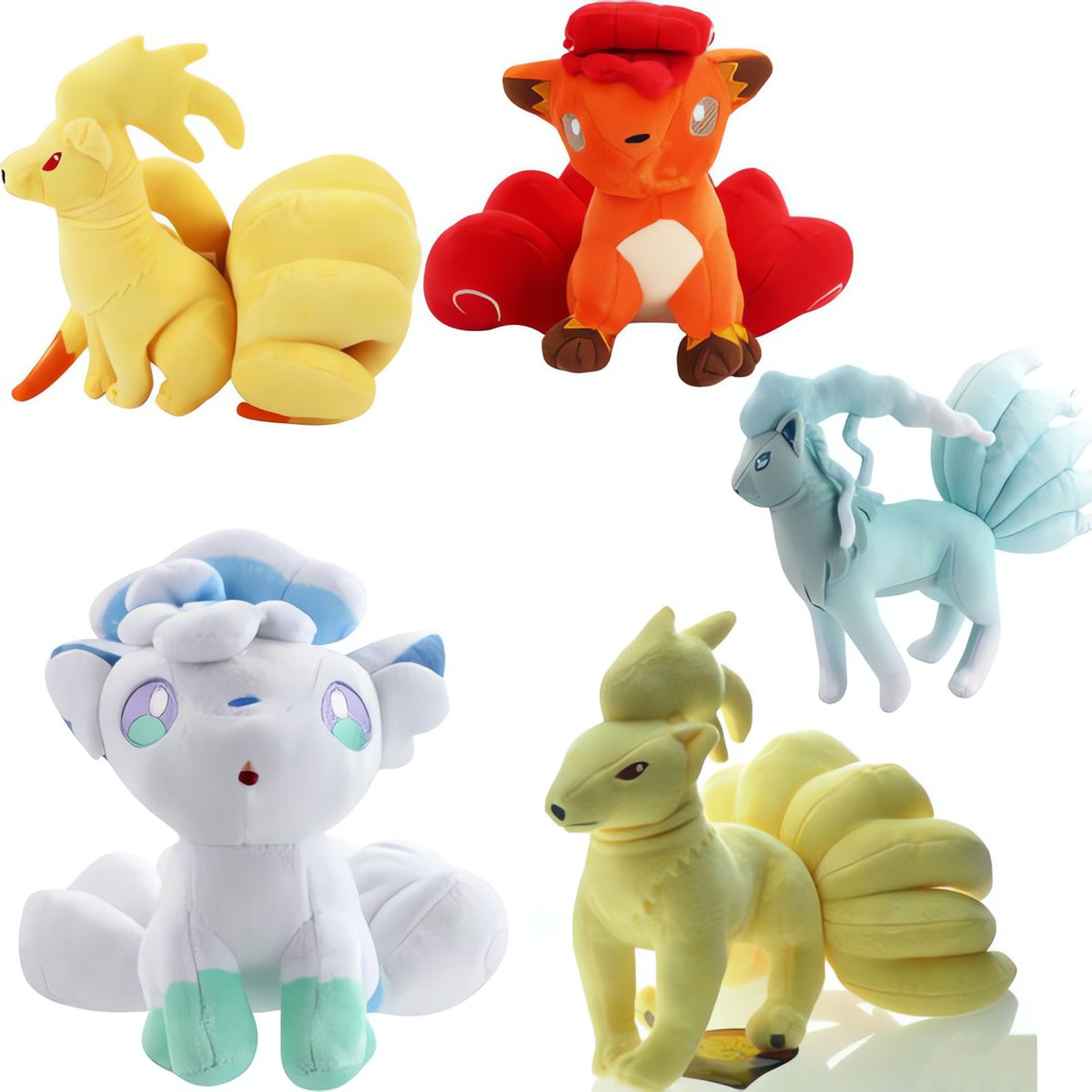 Alolan Vulpix and Ninetales plush toys – Set of 5