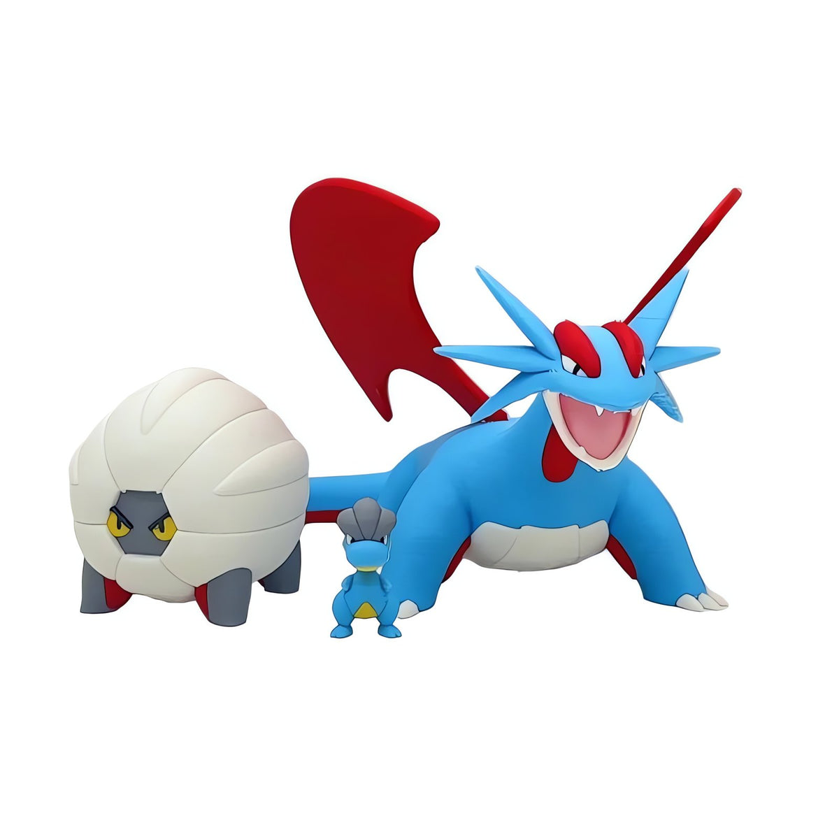 Bagon, Shelgon and Salamence figures