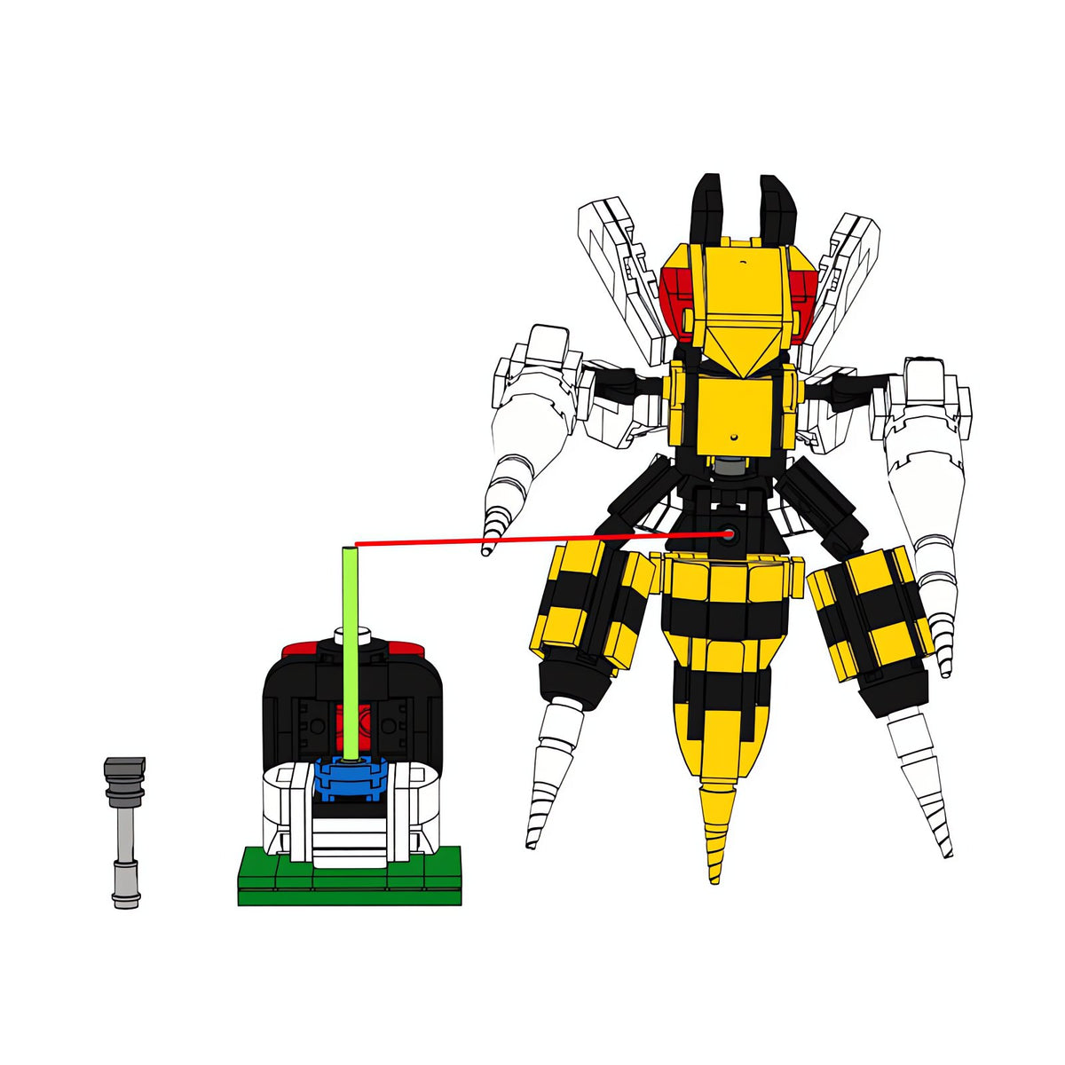 Beedrill building block figure, 241 pieces – photo 8