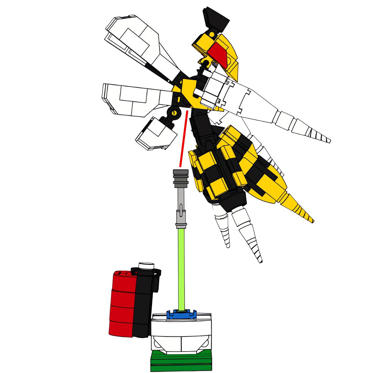 Beedrill building block figure, 241 pieces – photo 9