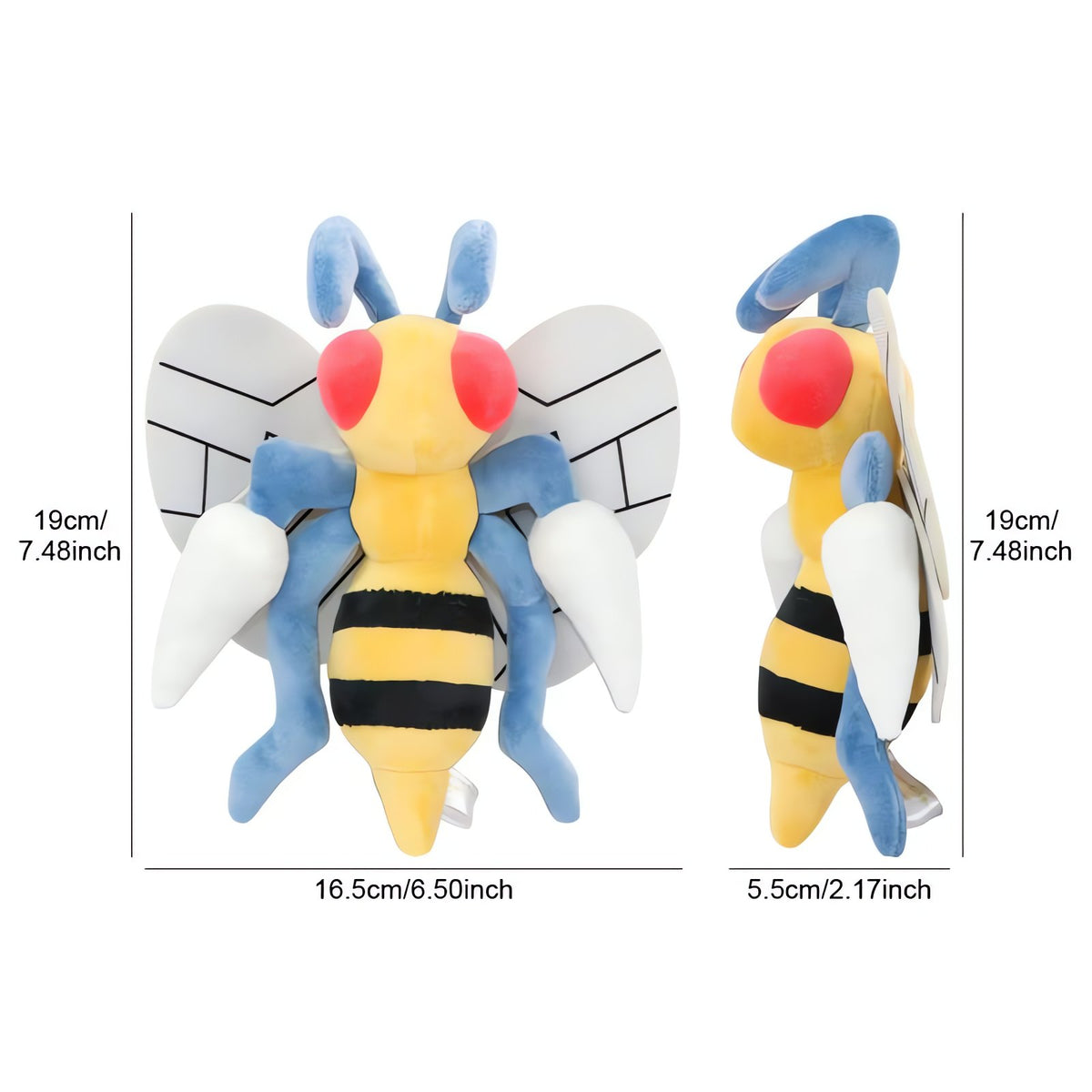 Beedrill plush toy, 18cm – photo 3