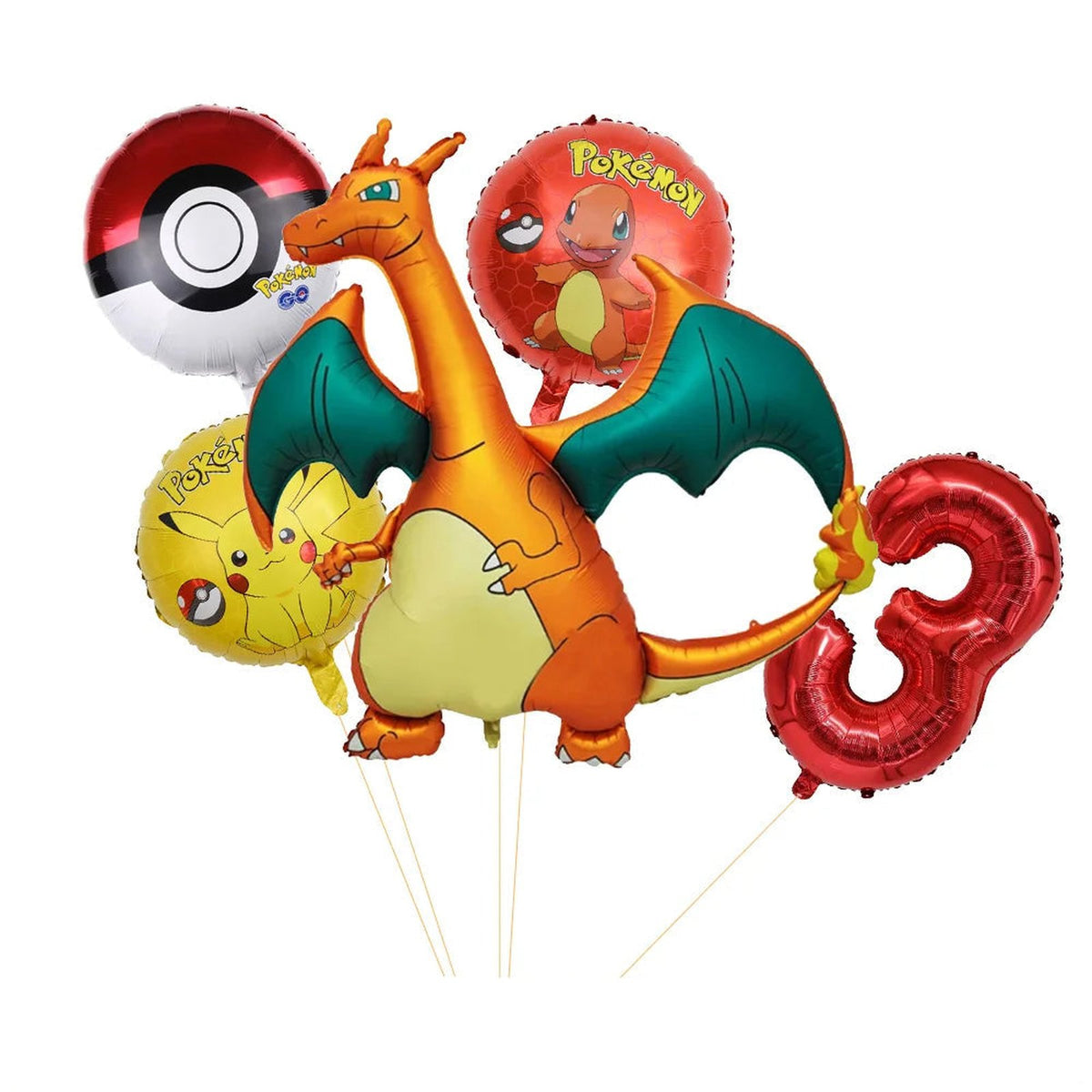 Charizard birthday balloon set – photo 2