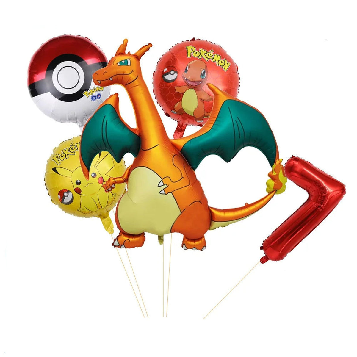 Charizard birthday balloon set – Age 7