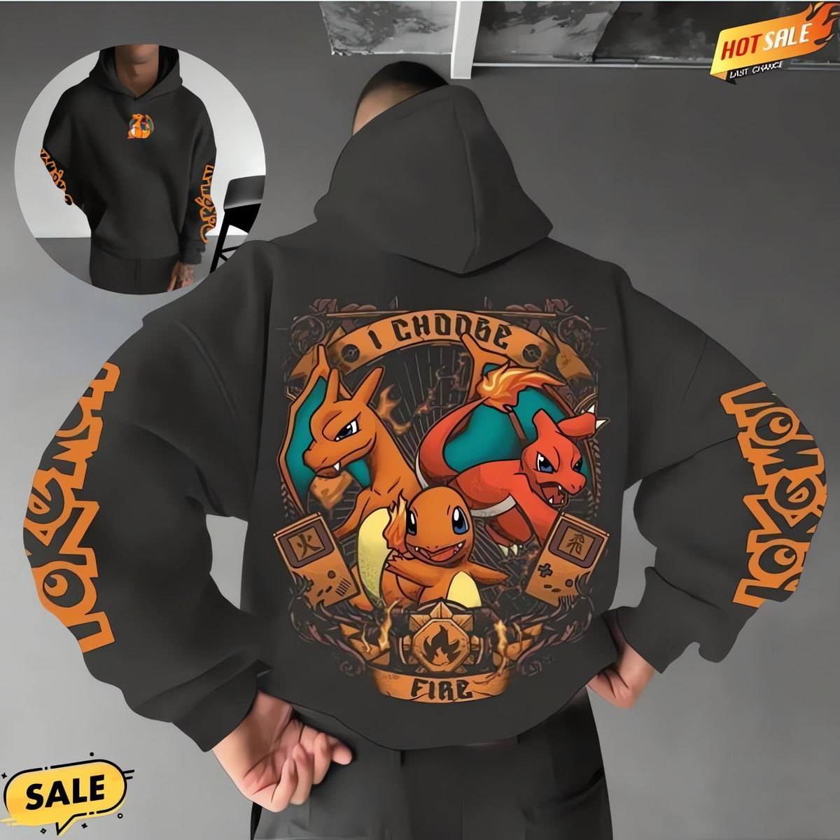 Charizard hoodie – S
