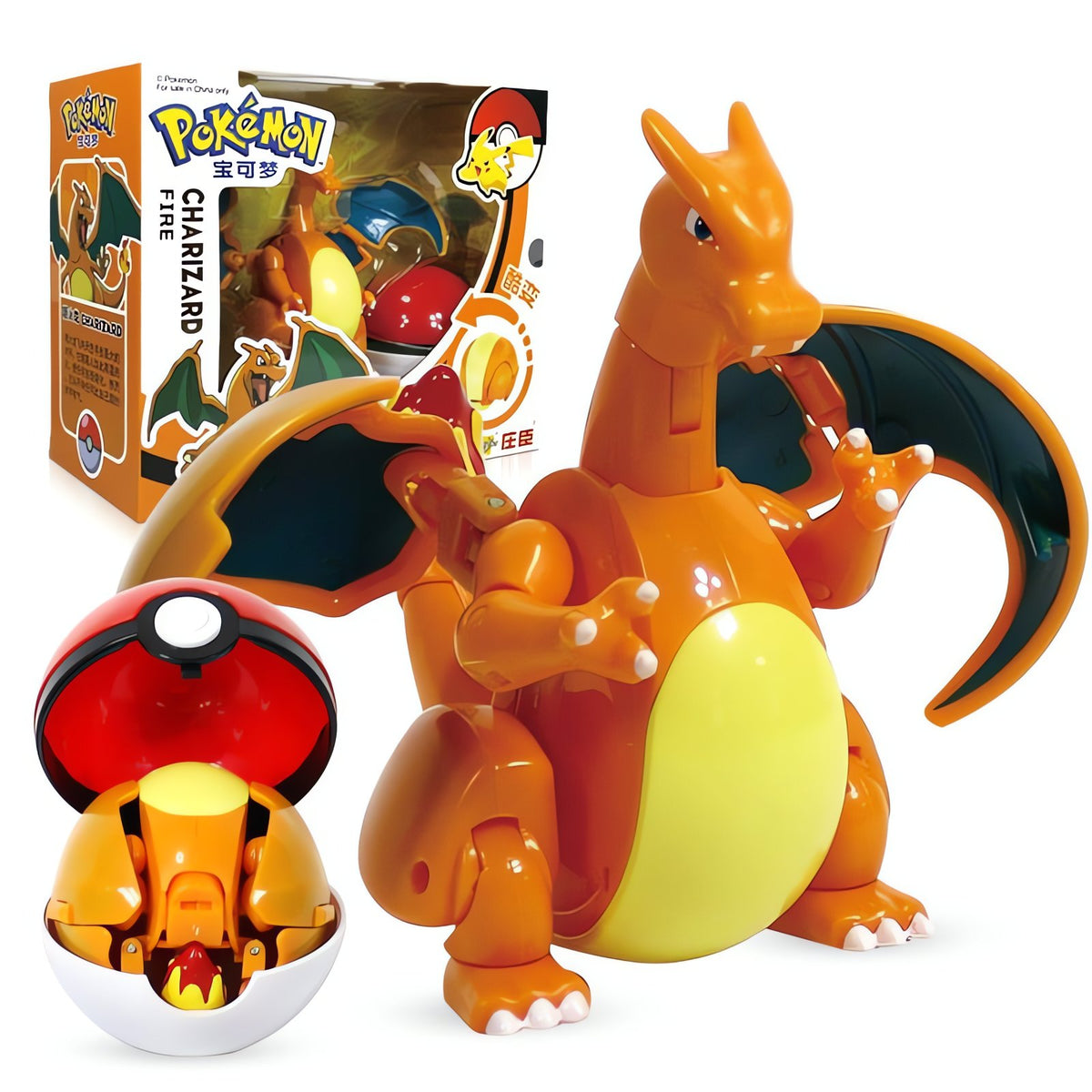 Charizard figure with Poké Ball