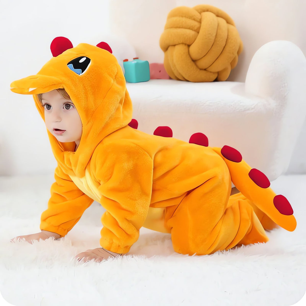 Charmander baby pyjamas with hood and tail – photo 3