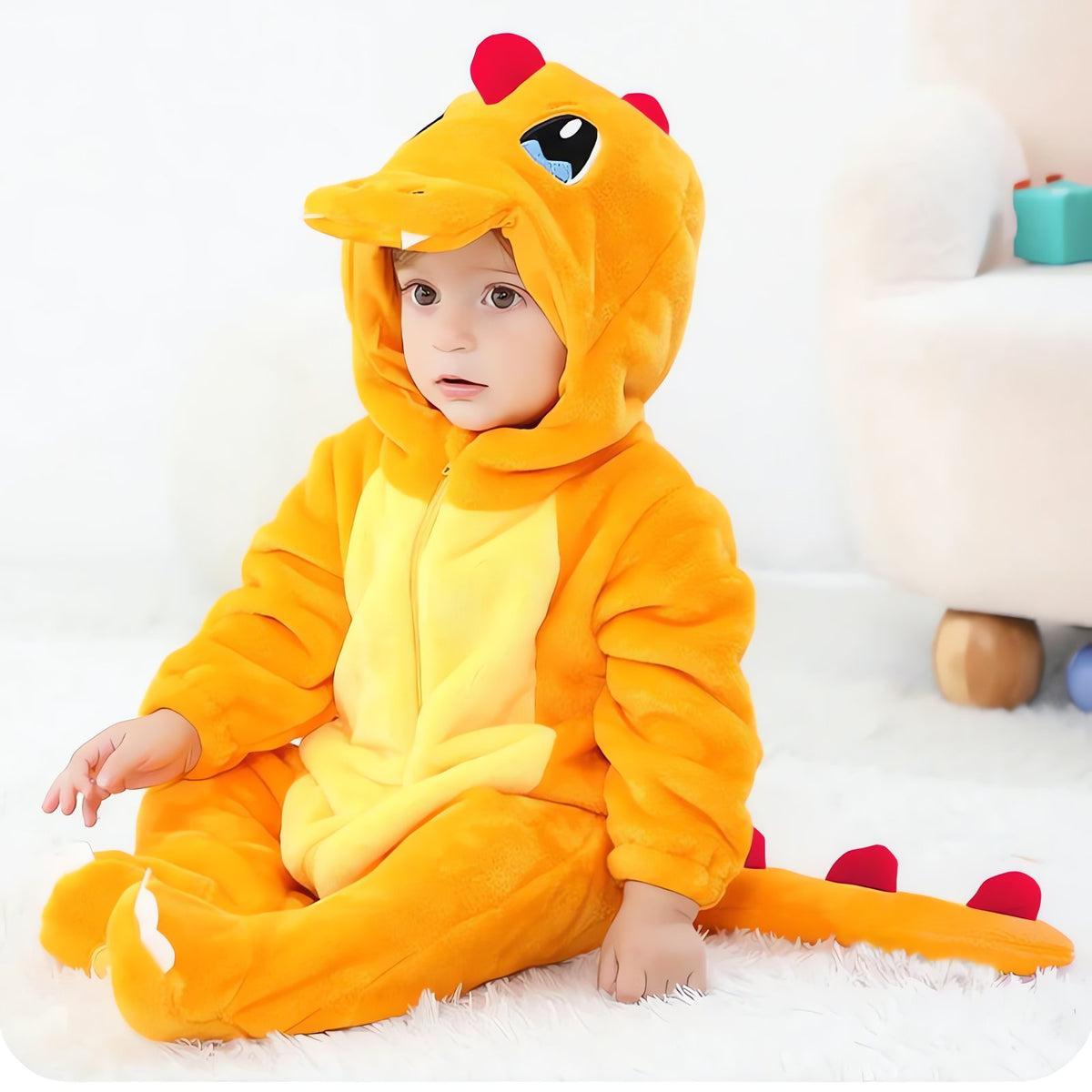 Charmander baby pyjamas with hood and tail – photo 4