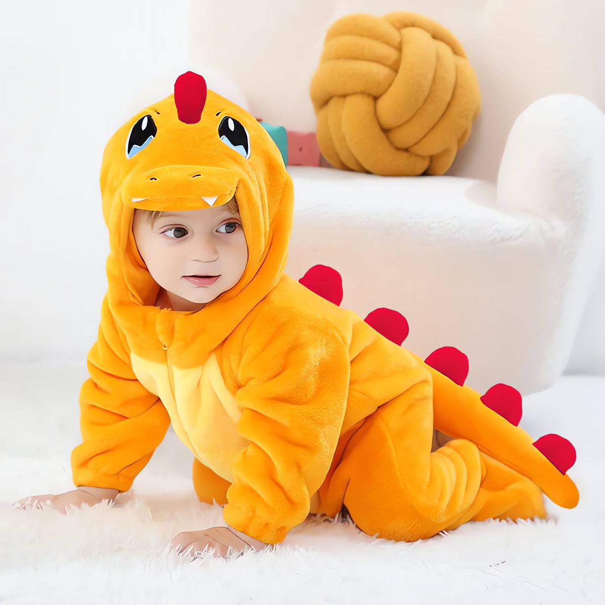 Charmander baby pyjamas with hood and tail – photo 5
