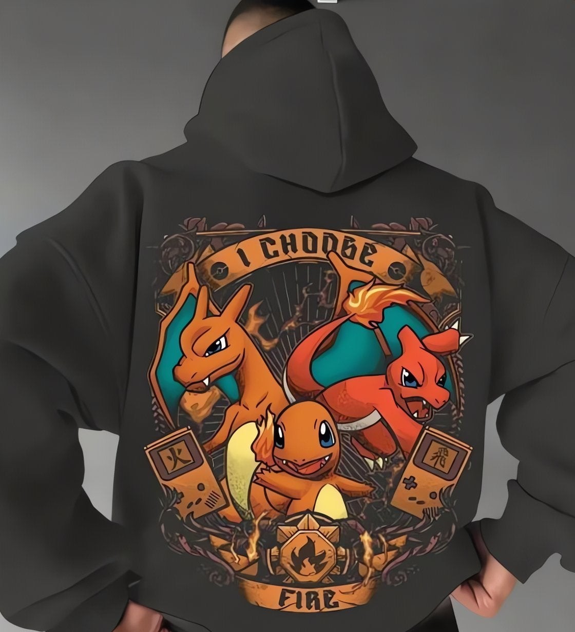 Charizard Pokémon hoodie, back print