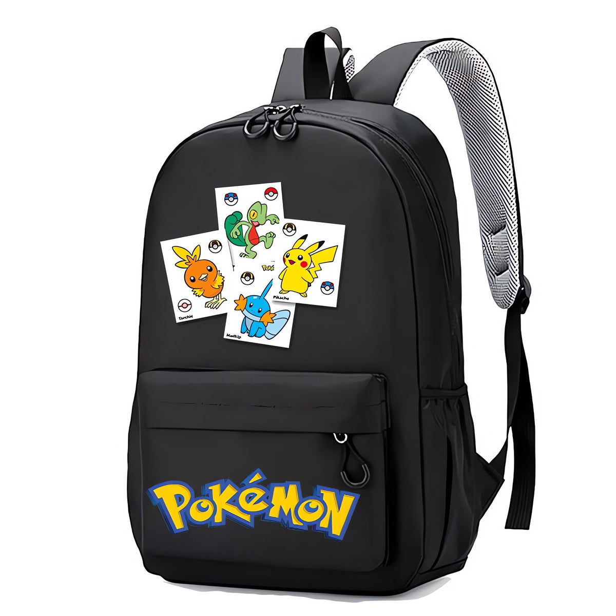 Colourful Pokémon backpack – Pikachu & Friends Black