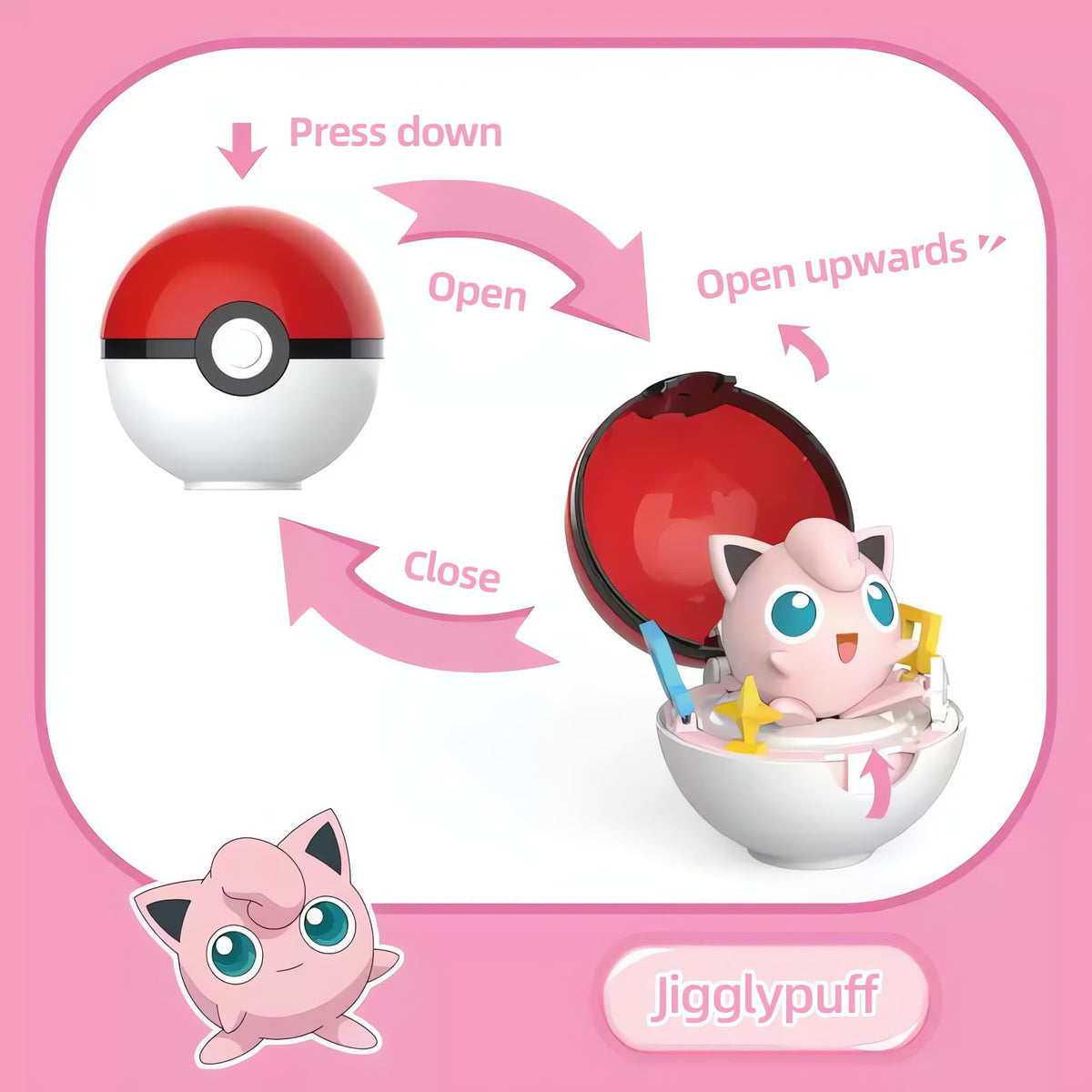 Pokémon figure in a fold-open Poké Ball – photo 3