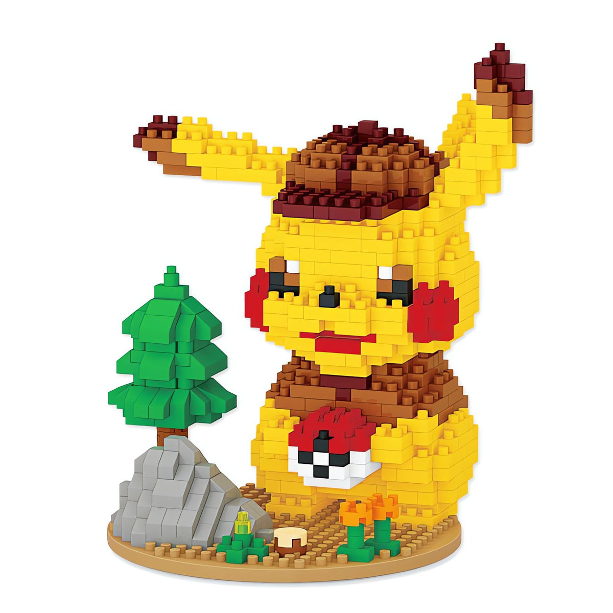 Detective Pikachu building block set, 675 pieces