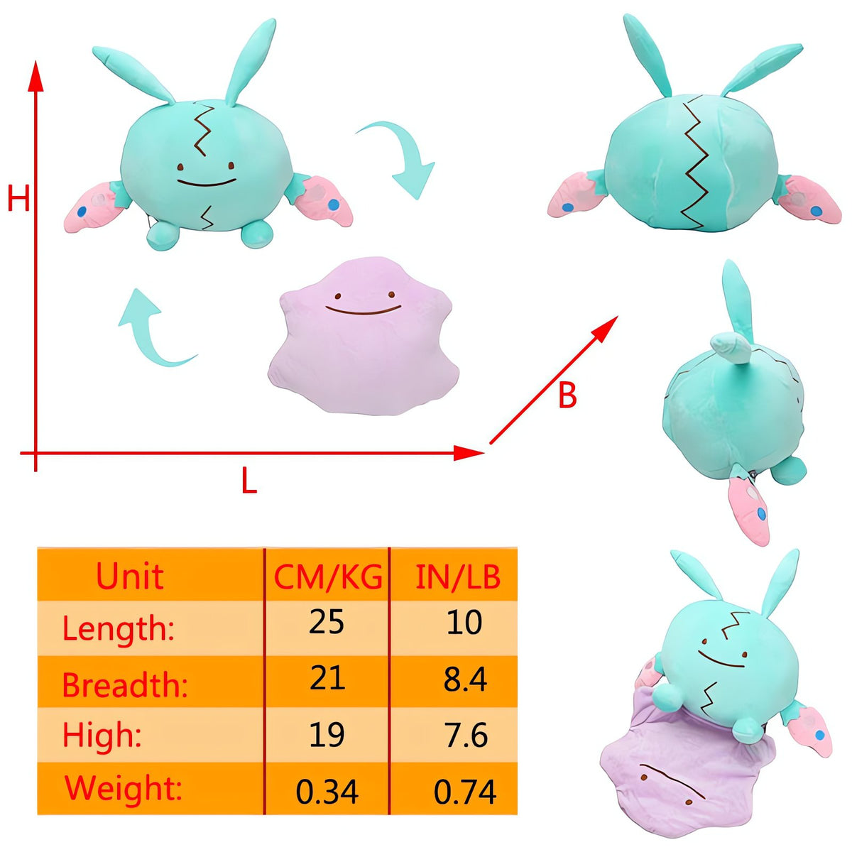 Ditto Flip 2-in-1 plush toy – Trubbish