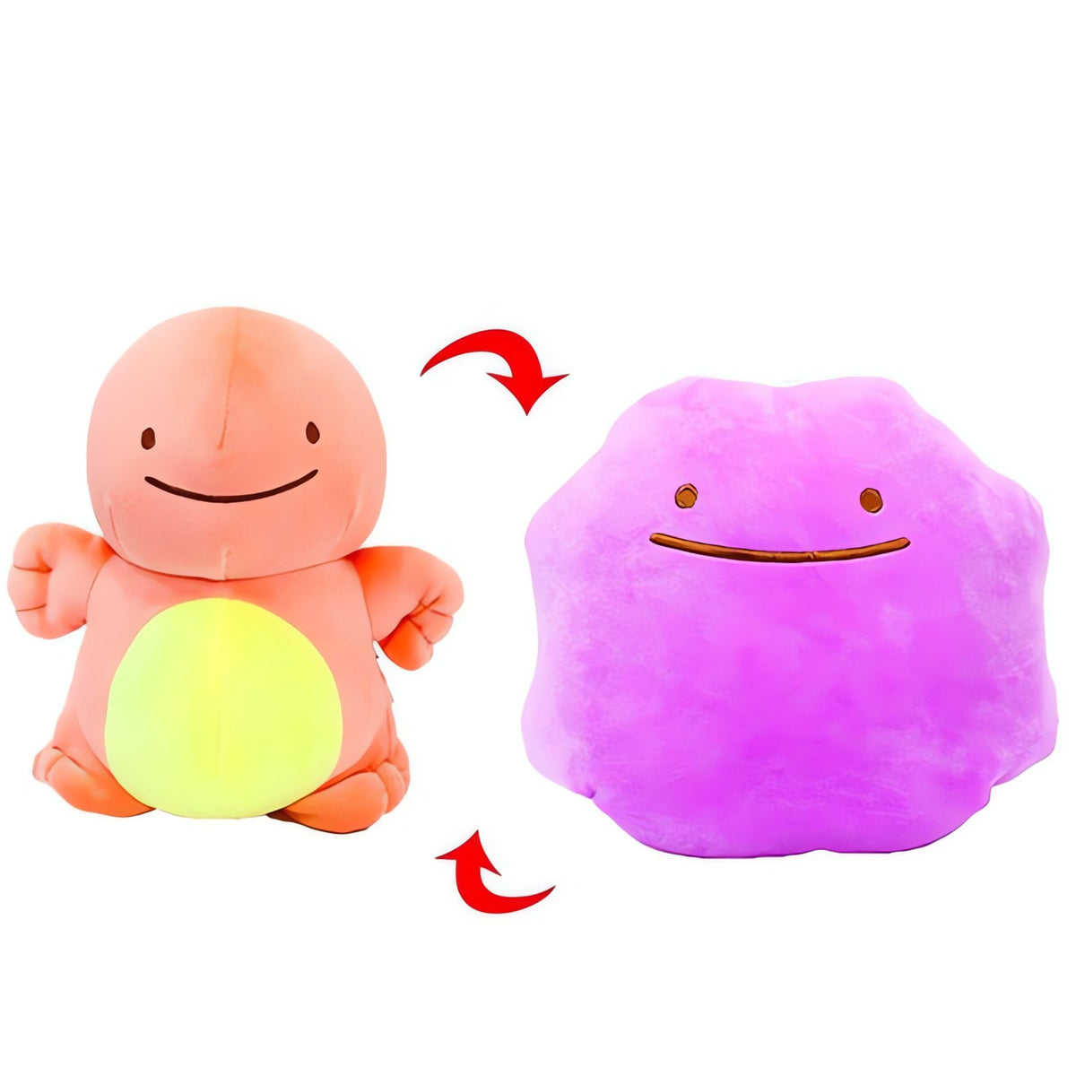 Ditto transform plush toy with zip, 25cm – Charmander