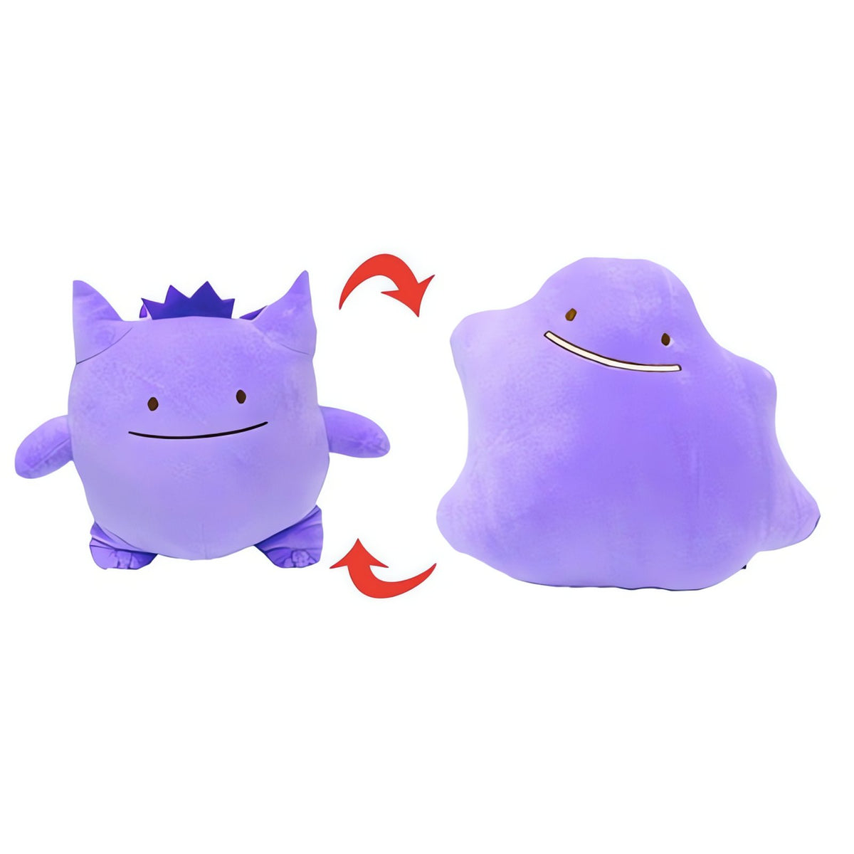 Ditto transform plush toy with zip, 25cm – Gengar