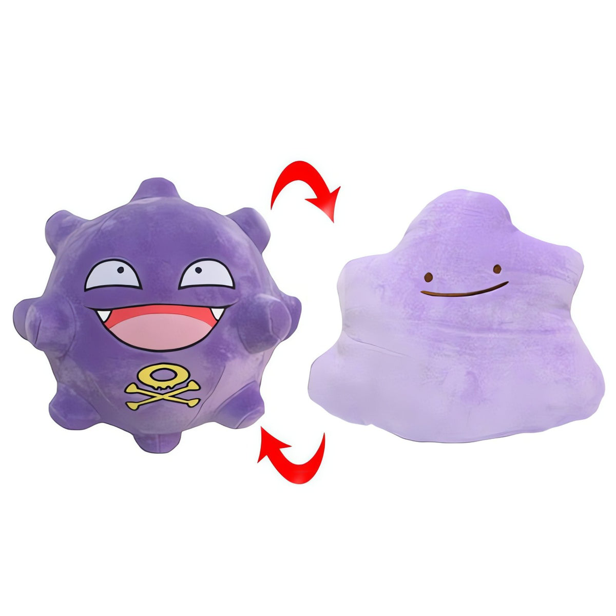 Ditto transform plush toy with zip, 25cm – Koffing