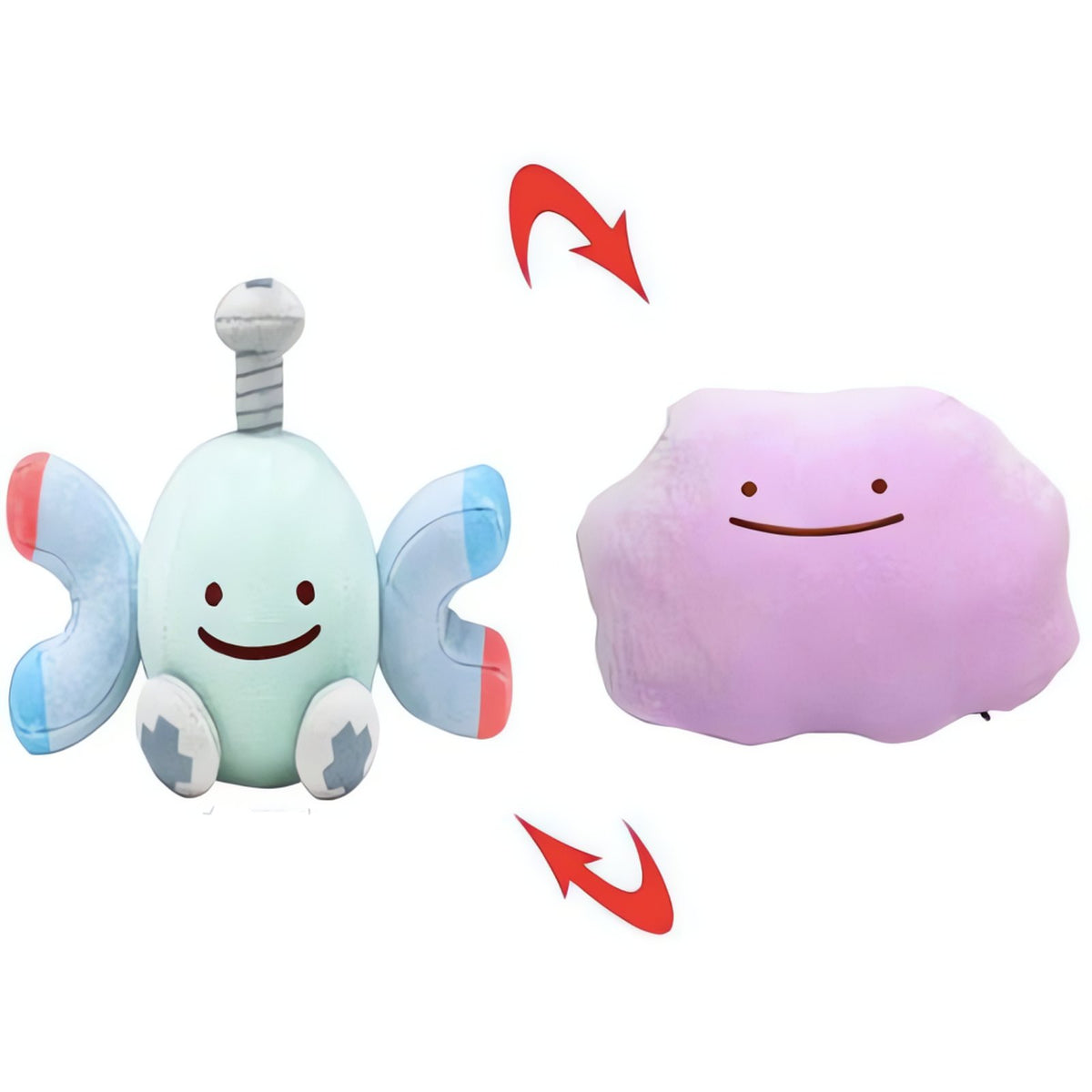 Ditto transform plush toy with zip, 25cm – Magnemite