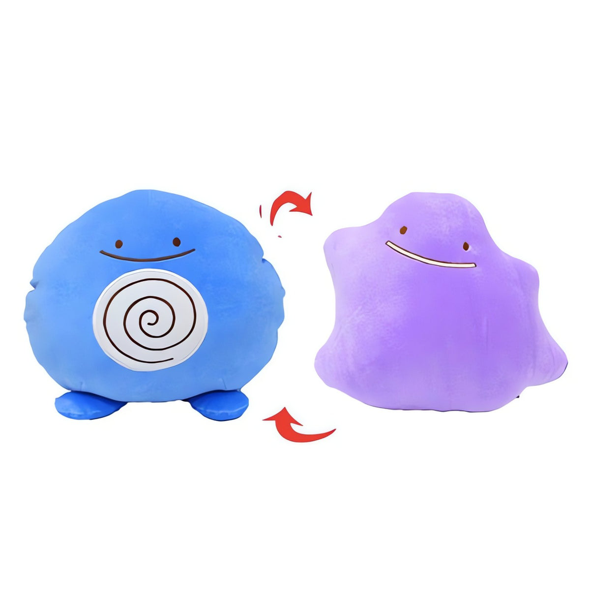 Ditto transform plush toy with zip, 25cm – Poliwhirl