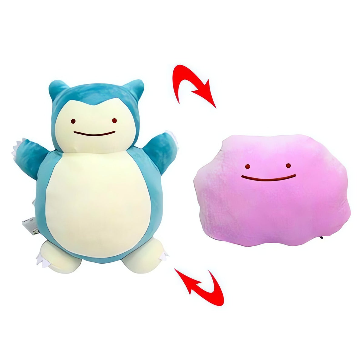 Ditto transform plush toy with zip, 25cm – Snorlax