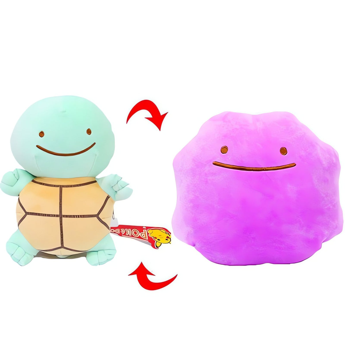 Ditto transform plush toy with zip, 25cm – Squirtle