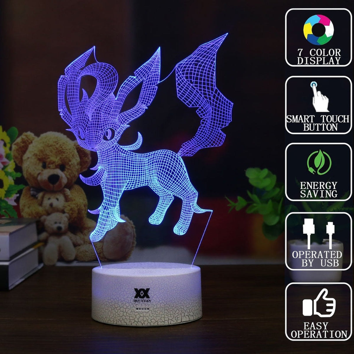 Eevee 3D LED lamp with colour-changing light – photo 10
