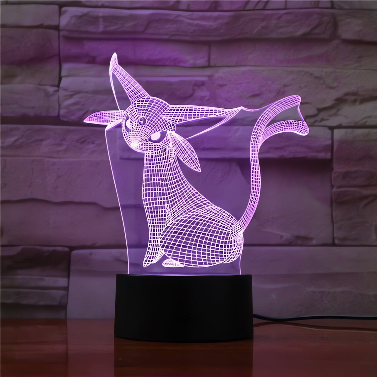 Eevee 3D LED lamp with colour-changing light – Espeon