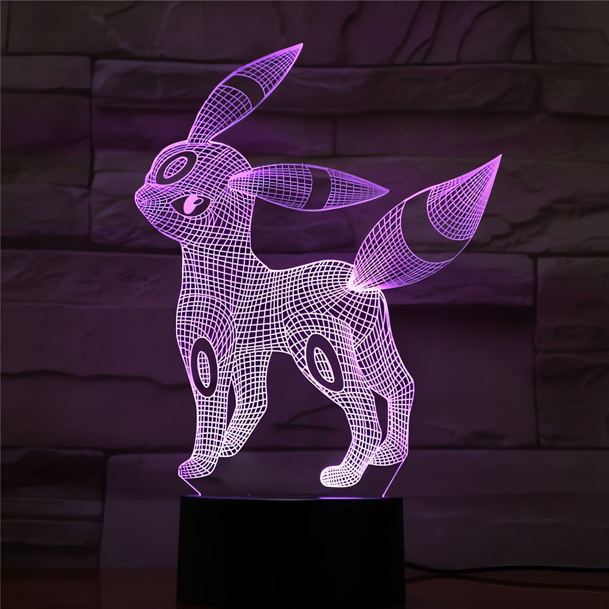 Eevee 3D LED lamp with colour-changing light – Umbreon