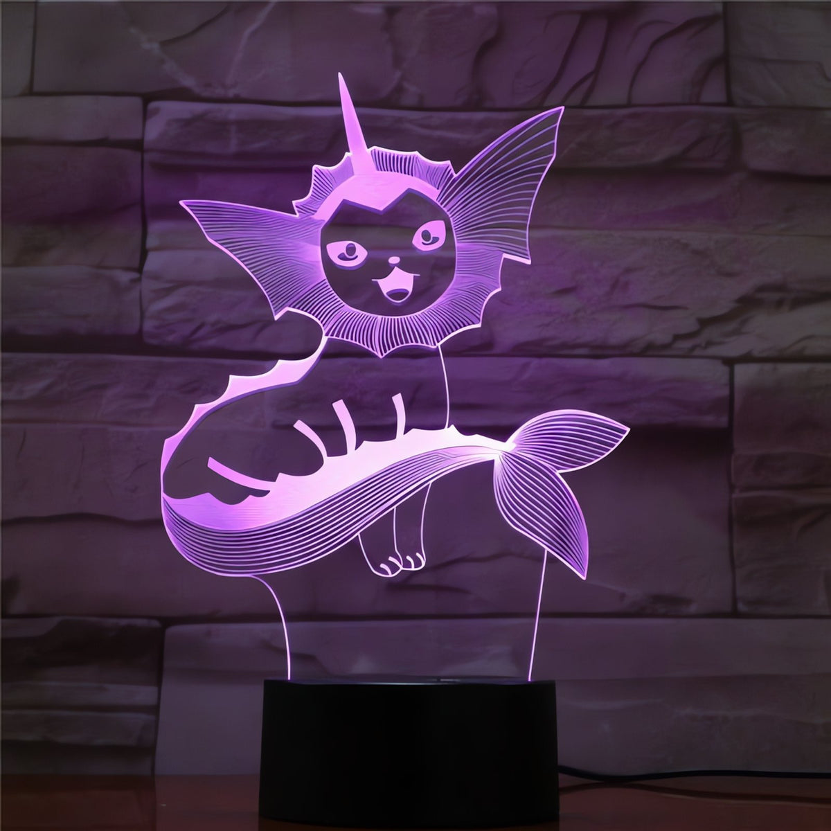 Eevee 3D LED lamp with colour-changing light – Vaporeon