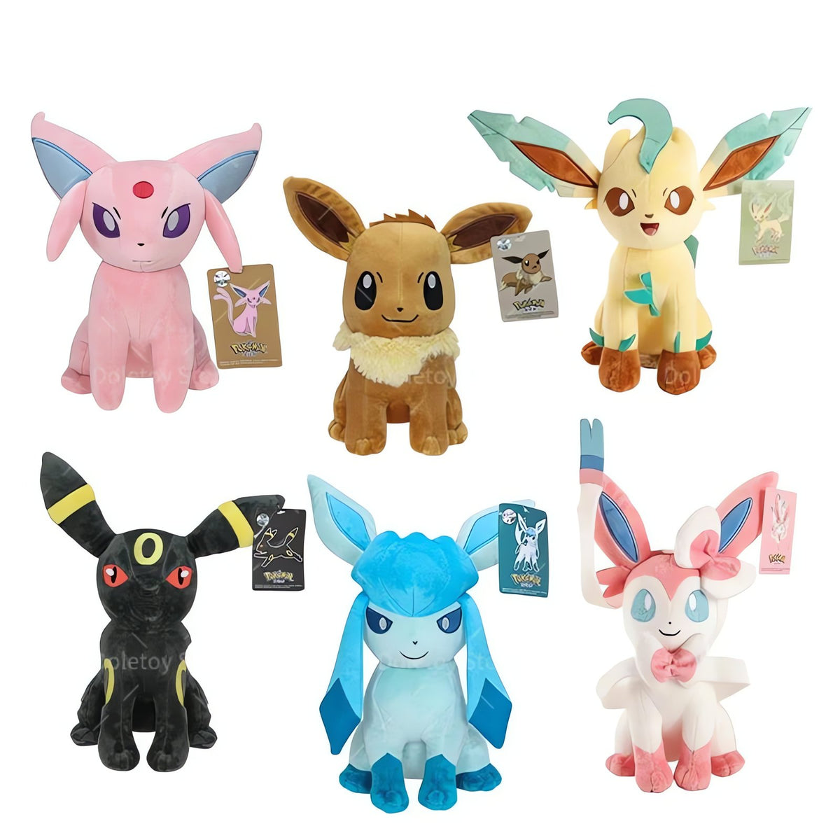 Eevee and Eeveelution plush toys