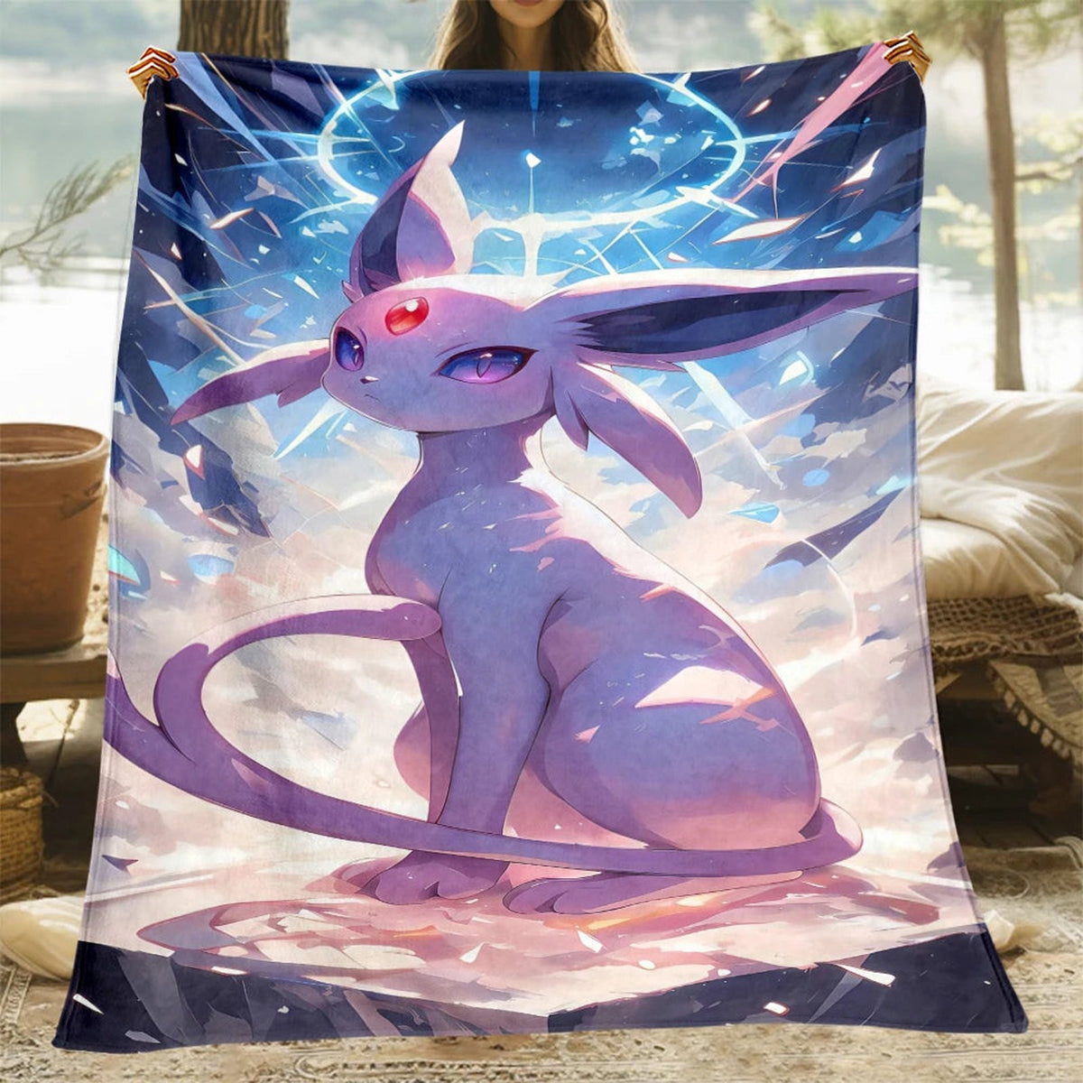 Eevee evolutions flannel blanket – Espeon B