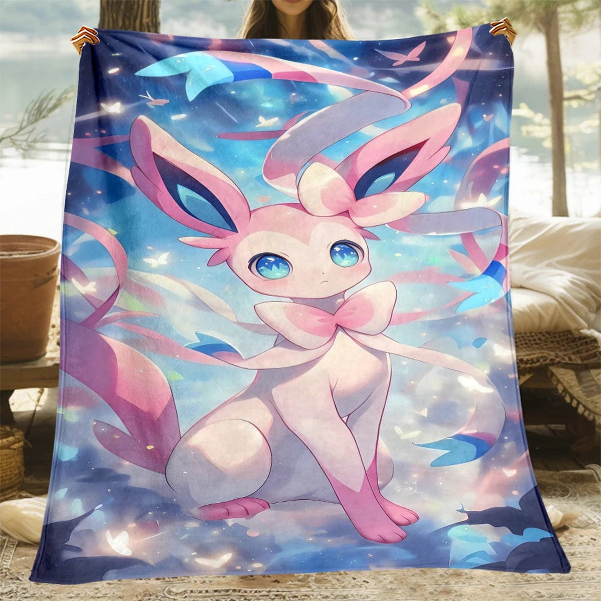 Eevee evolutions flannel blanket – Sylveon