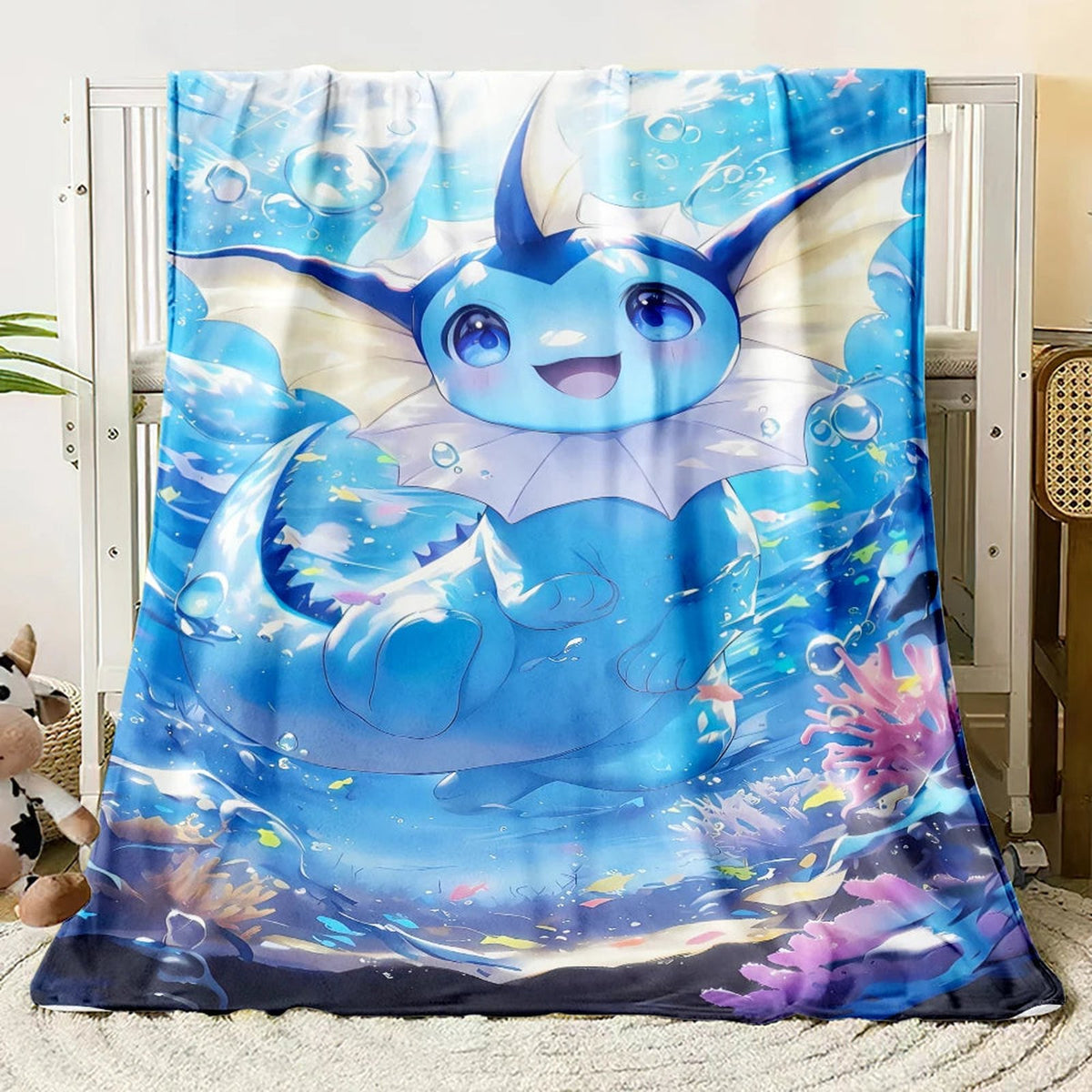Eevee evolutions flannel blanket – Vaporeon