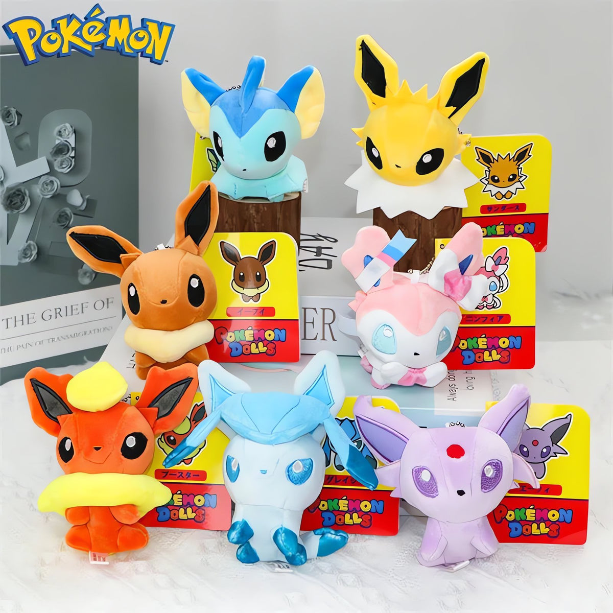 Eevee evolutions plush keyrings, approx. 8-10cm – photo 2