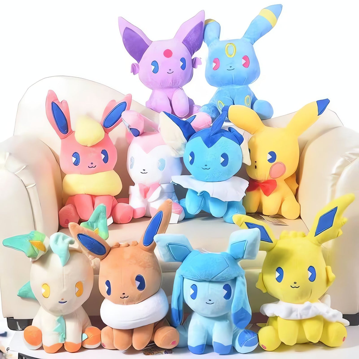 Set of ten Eevee and evolution plush toys – photo 17