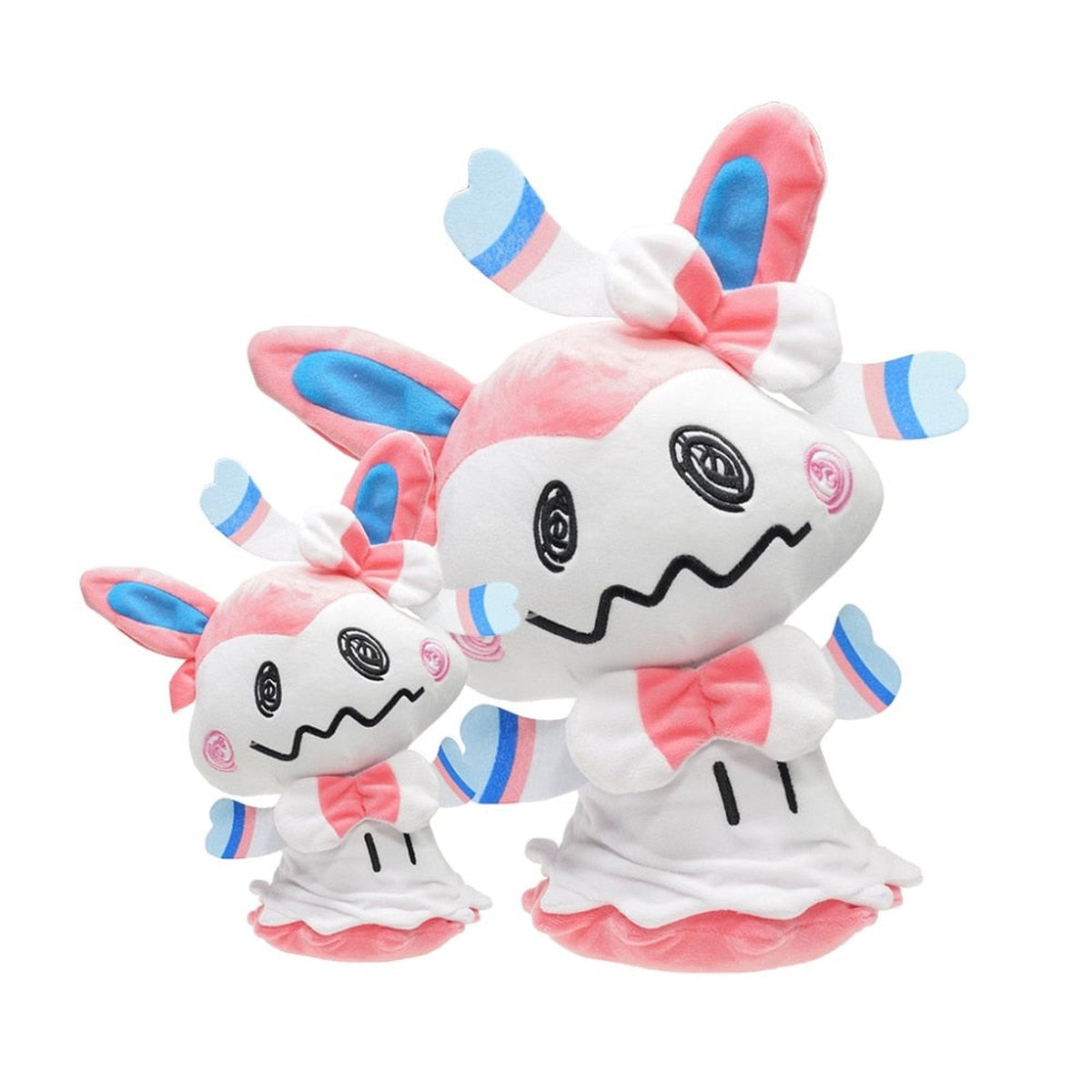 Eevee and Mimikyu cosplay plush toys in several colours – photo 4