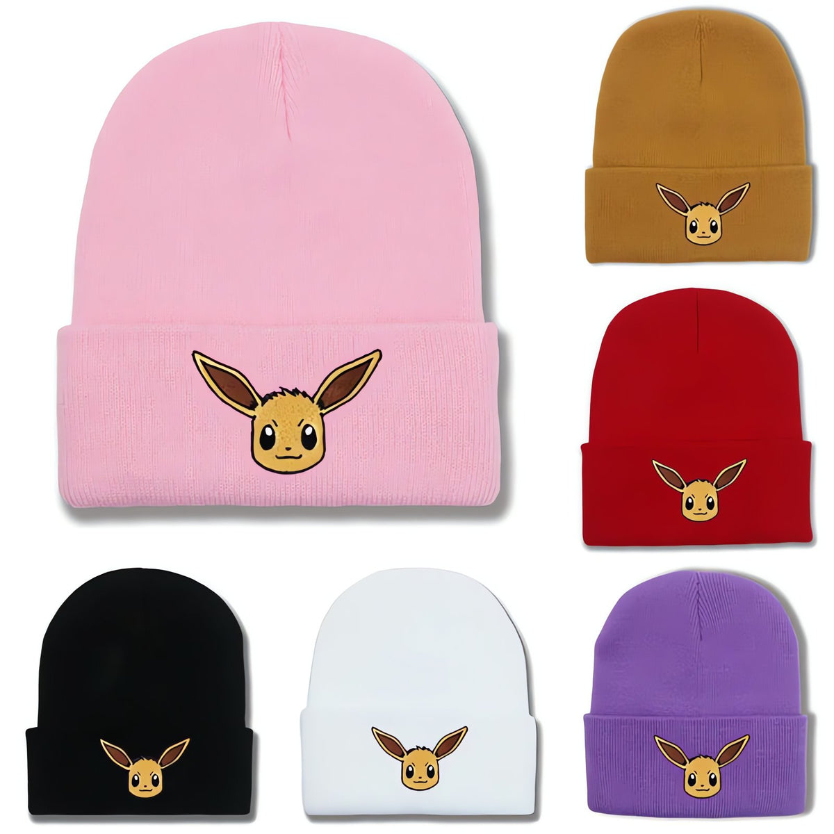 Eevee winter beanie hat in brown