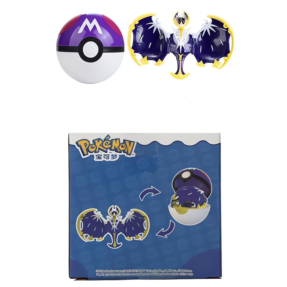 Extra large Poké Ball with a Pokémon figure – Lunala