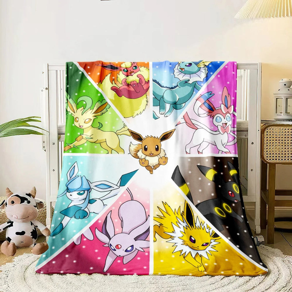 Fluffy Pokémon blanket with Pikachu and Eevee – 10