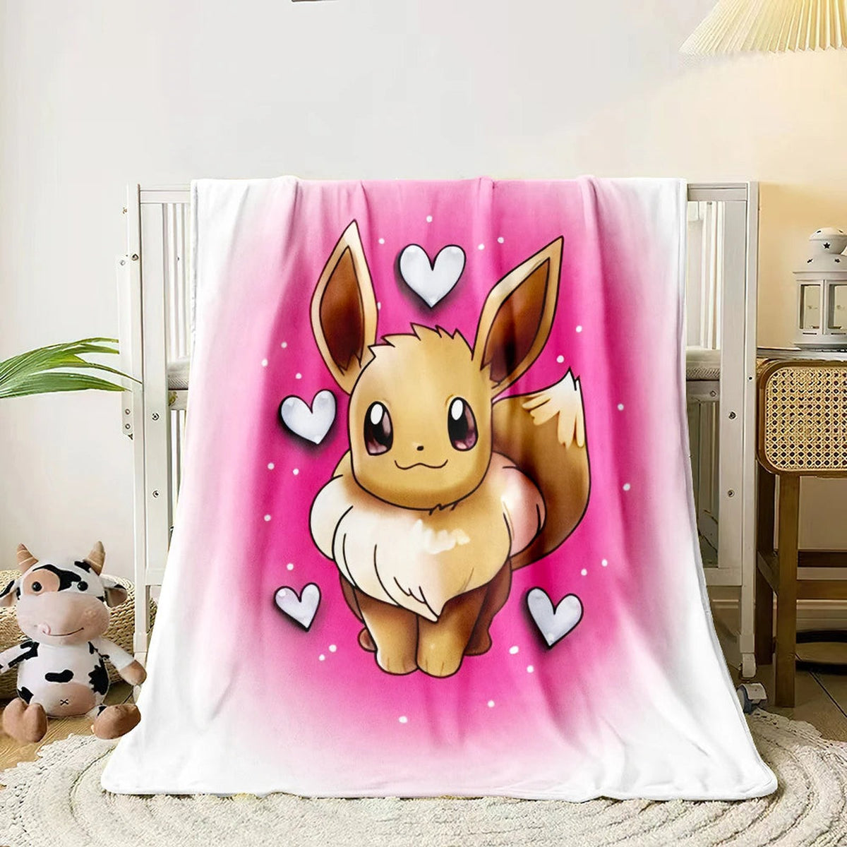 Fluffy Pokémon blanket with Pikachu and Eevee – 14