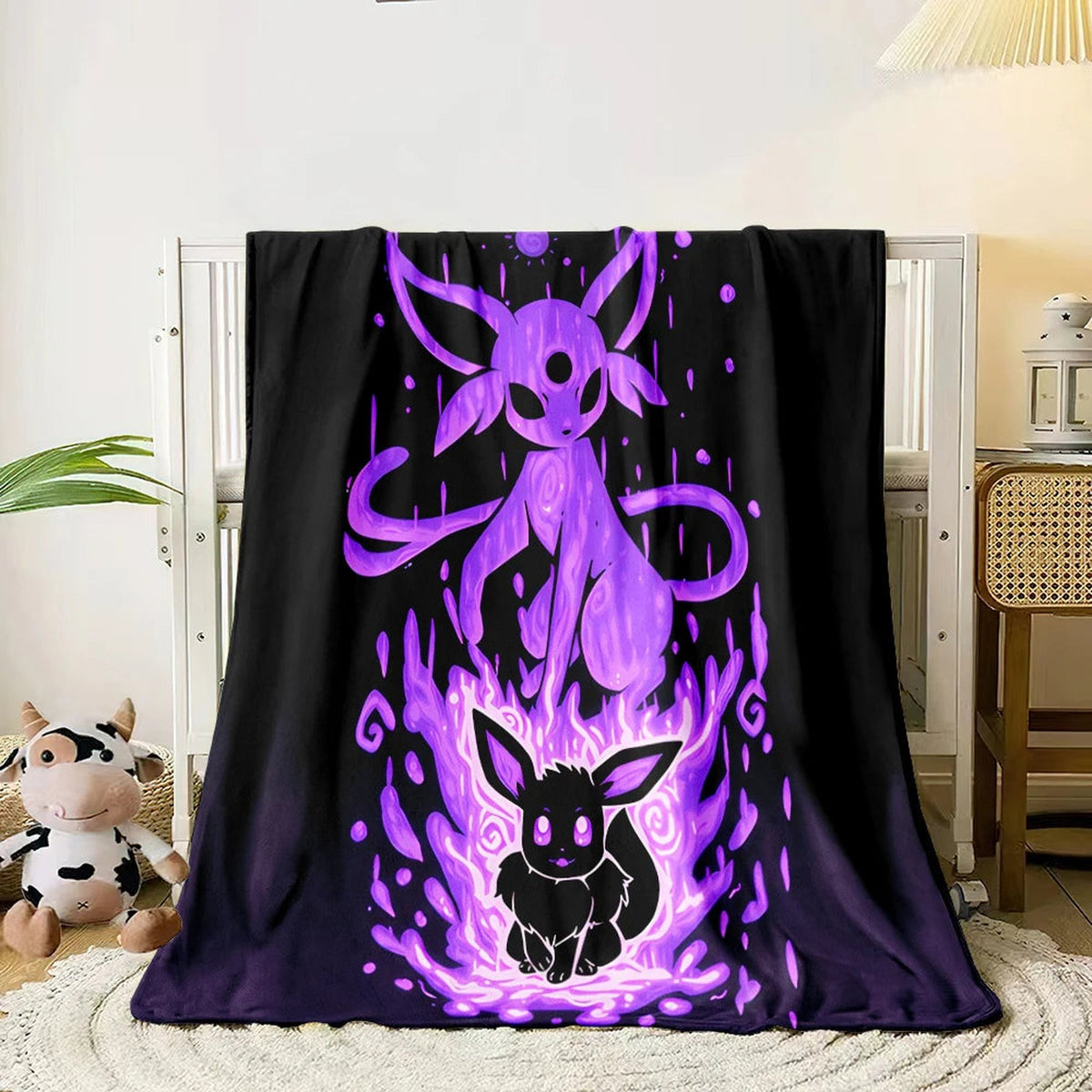 Fluffy Pokémon blanket with Pikachu and Eevee – 16