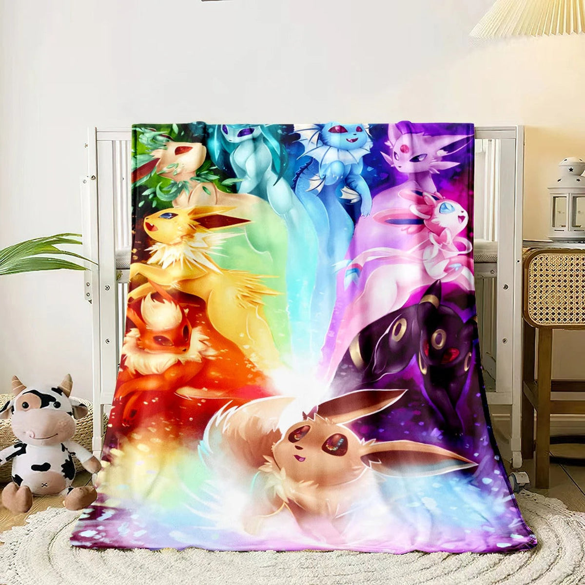 Fluffy Pokémon blanket with Pikachu and Eevee – 2