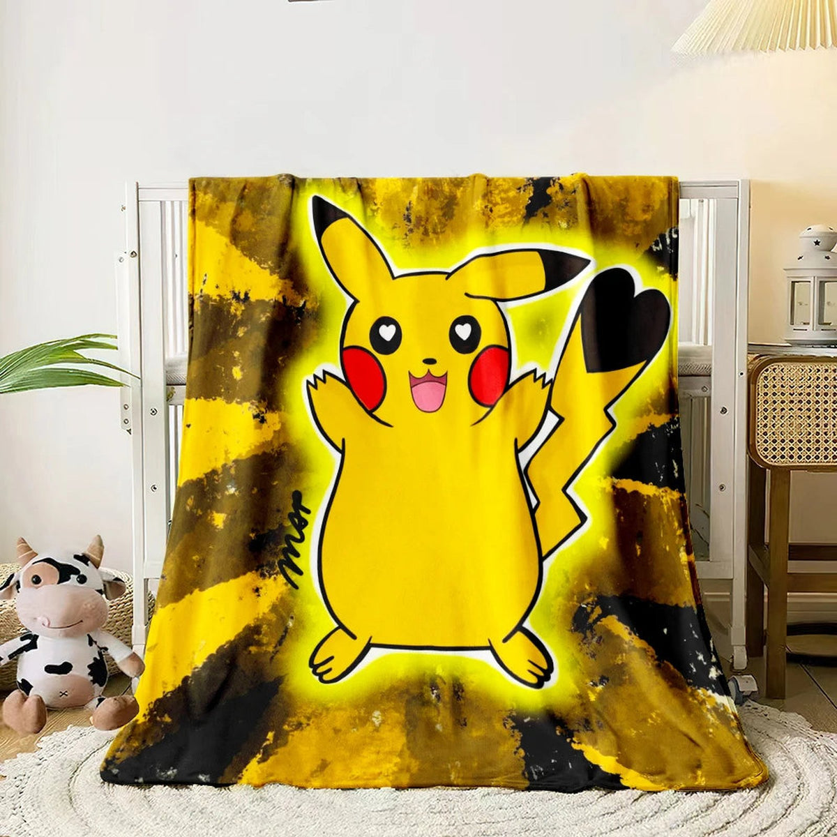 Fluffy Pokémon blanket with Pikachu and Eevee – 7