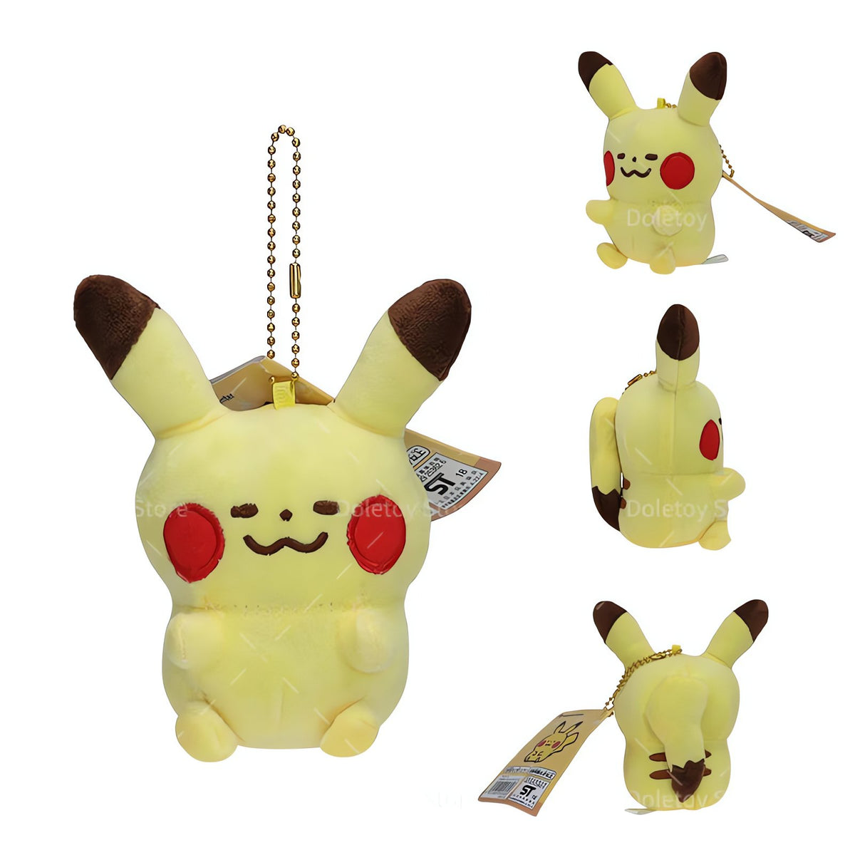 Fluffy Pokémon plush keyrings – Pikachu 13cm