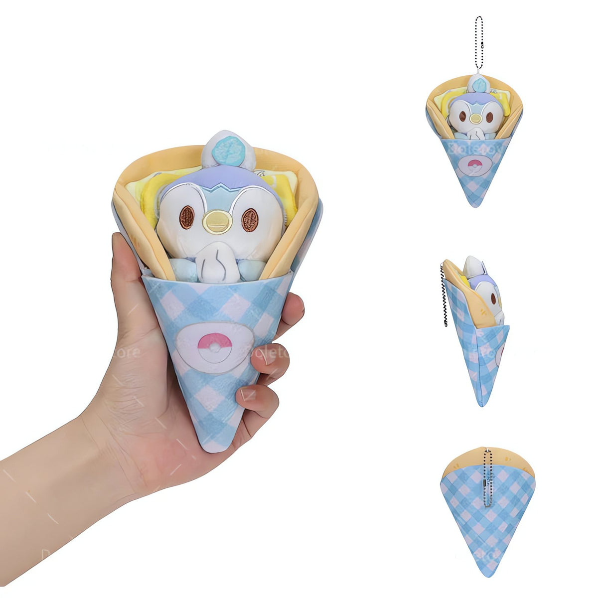 Fluffy Pokémon plush keyrings – Piplup 11cm
