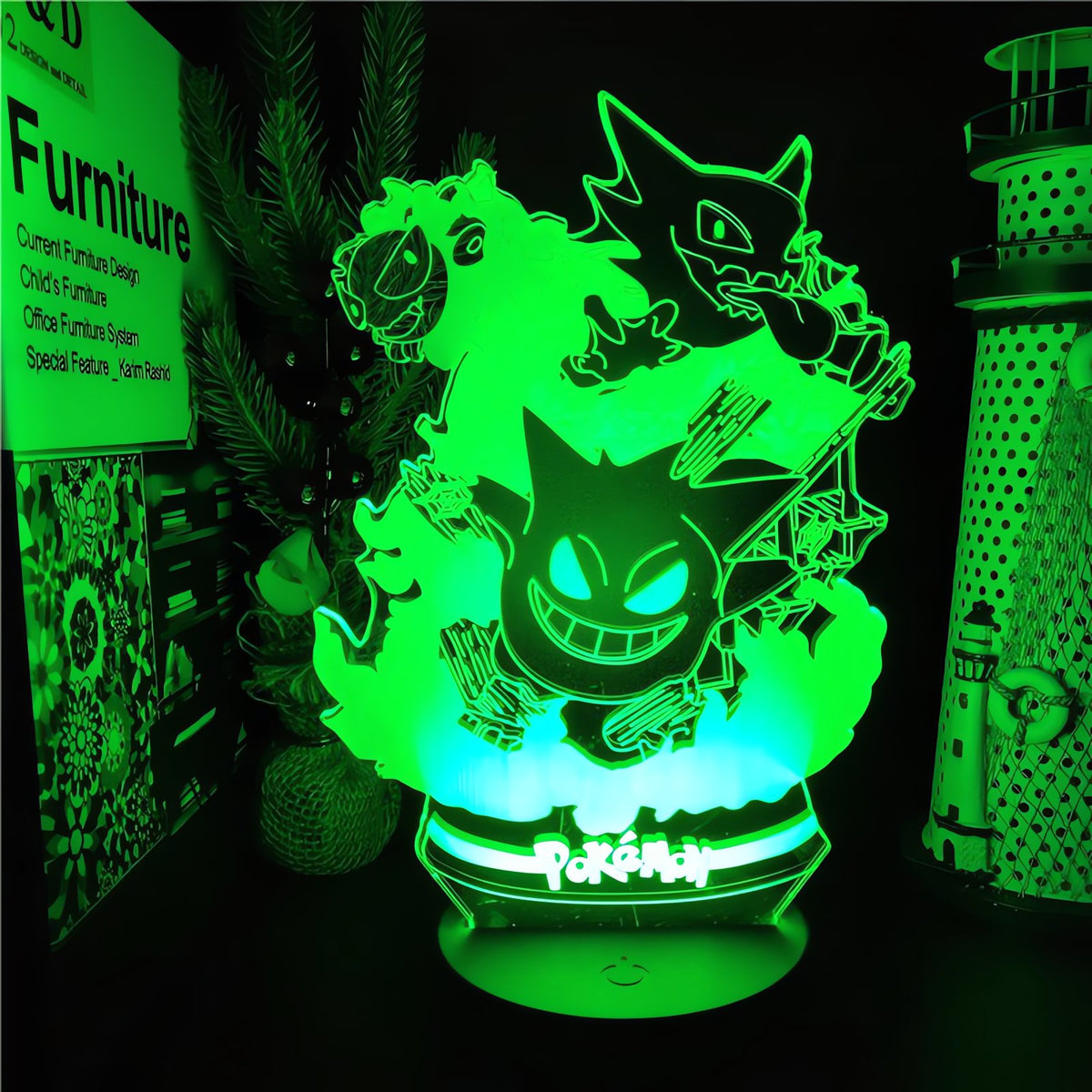 Gengar 3D LED night light lamp – photo 2