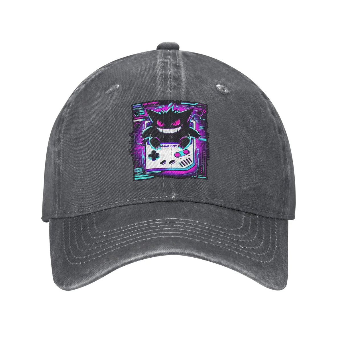 Gengar baseball cap with Game Boy motif – Dark Grey