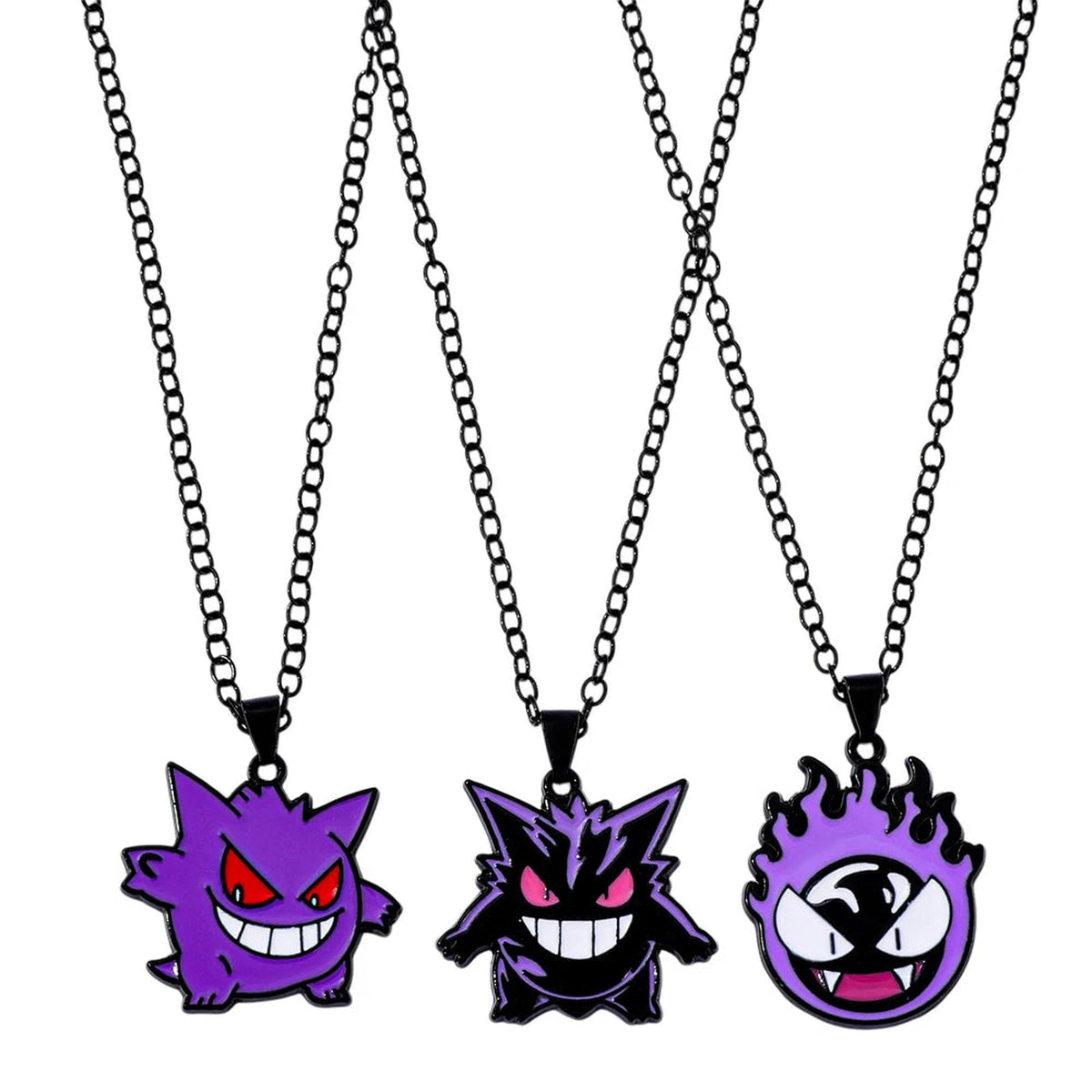 Gengar and Gastly pendant necklace
