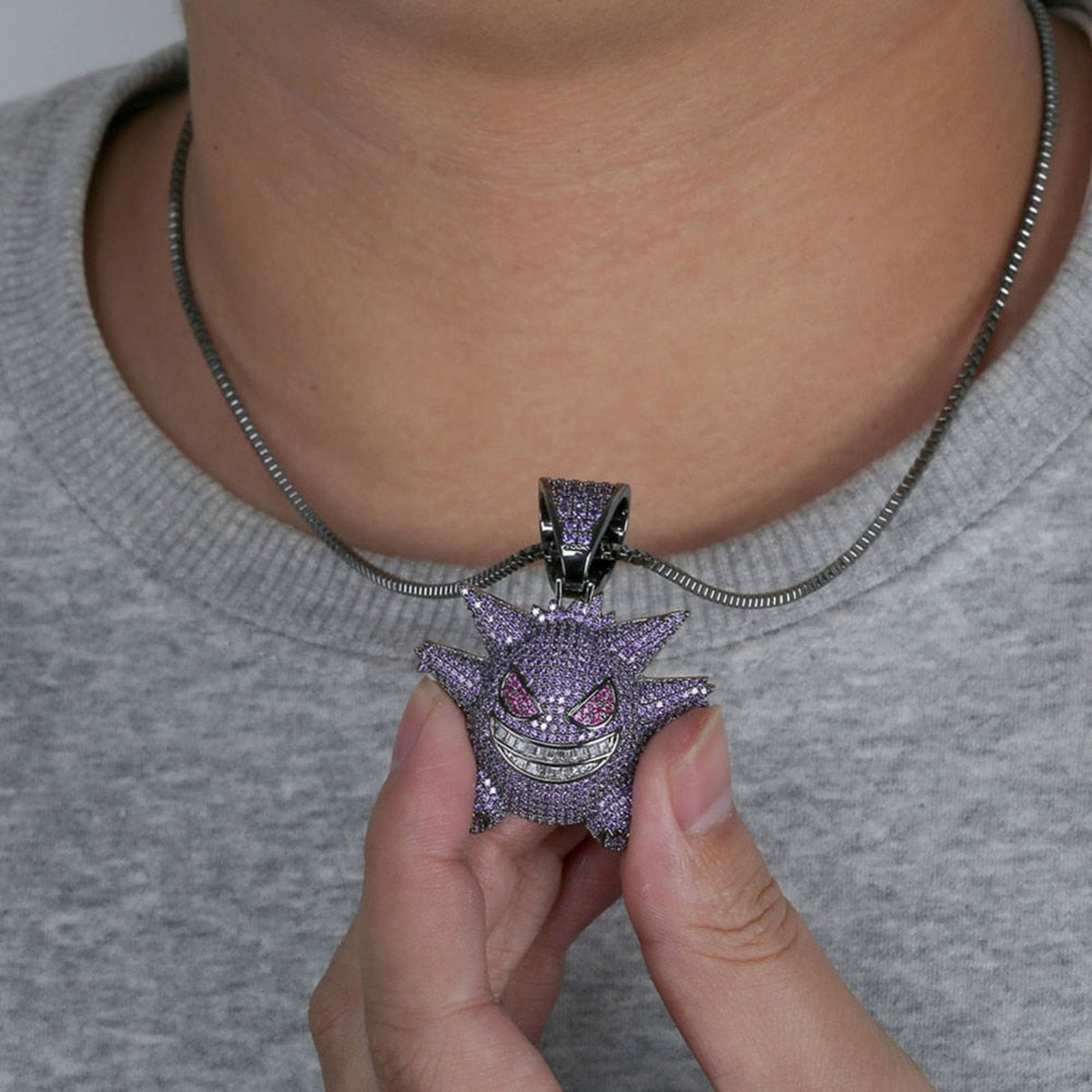 Gengar hip hop pendant necklace – photo 5
