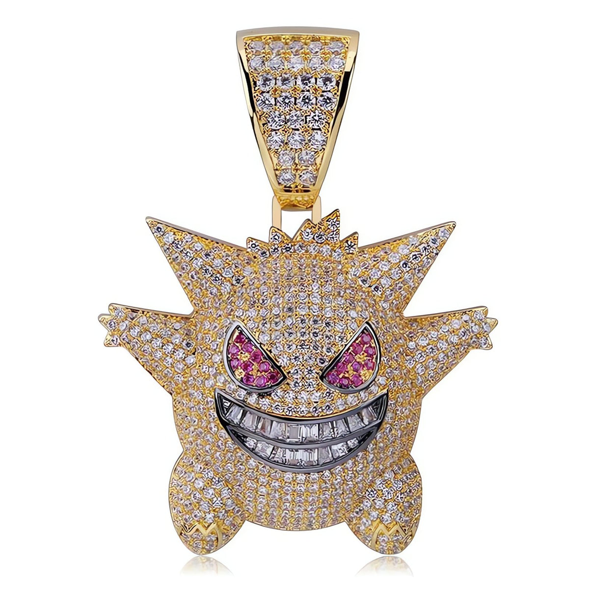 Gengar hip hop pendant necklace