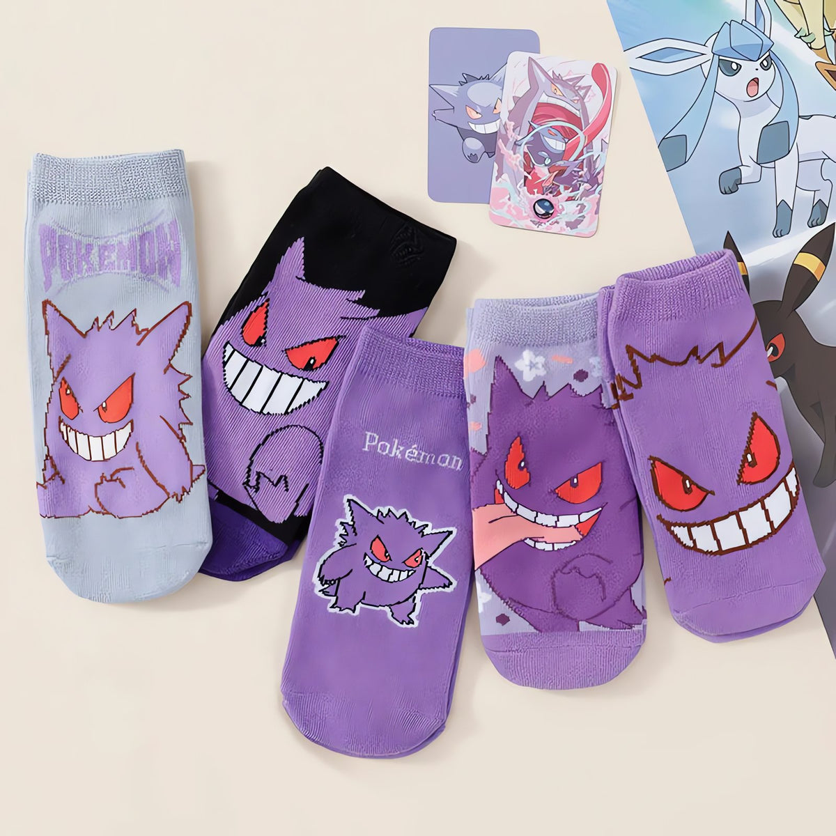 Gengar crew socks, pack of five pairs – photo 2